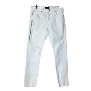 PacSun Jeans White Stacker Skinny Cotton Stretch Zipper Men’s Size 32x30